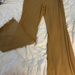 Women's Tan Flared Pants